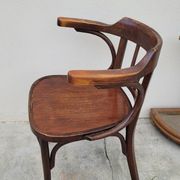 Office chair signed Baumann bistro style curved wood - 1930s