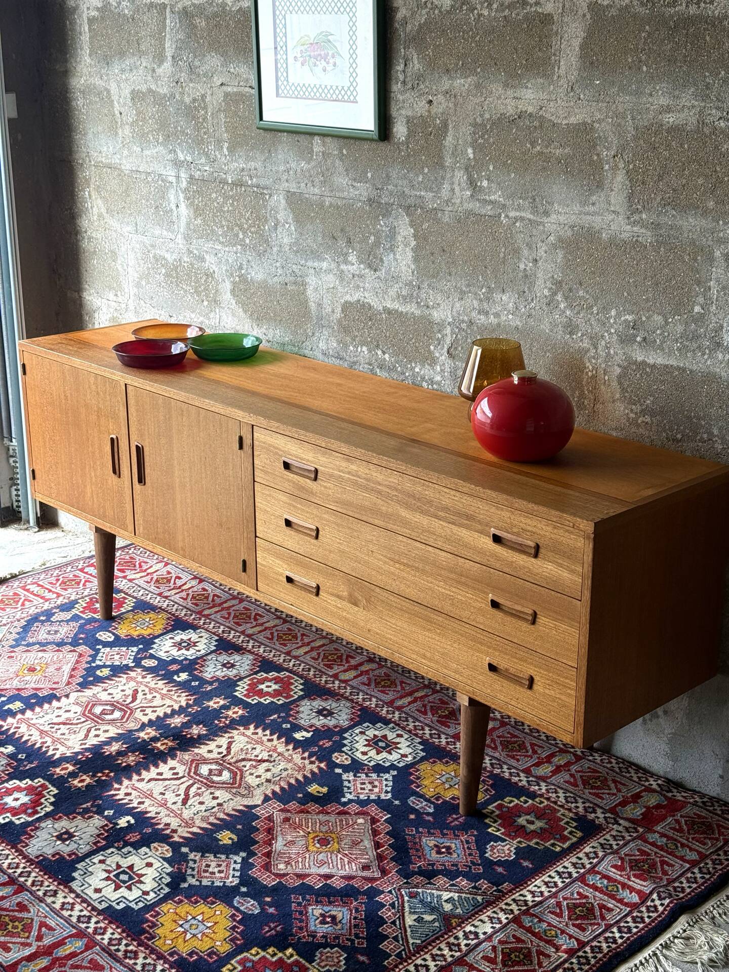 Enfilade scandinave vintage en teck, 1970