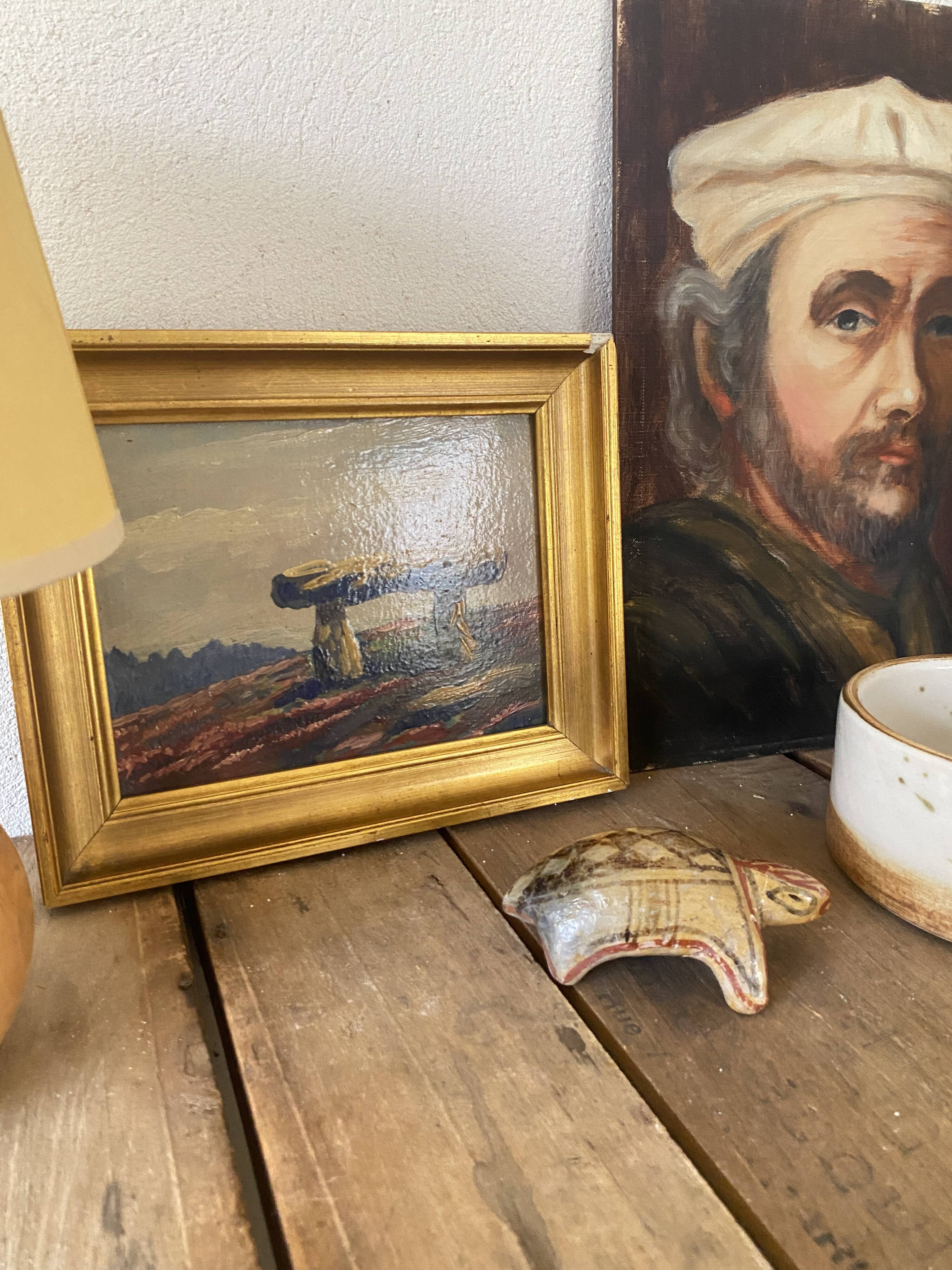 19th century oil and gilded frame