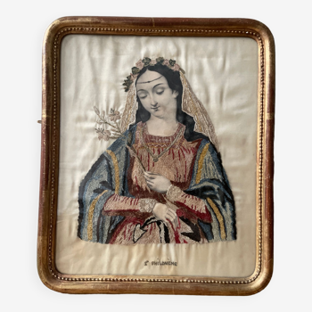 Religious embroidery XIXth