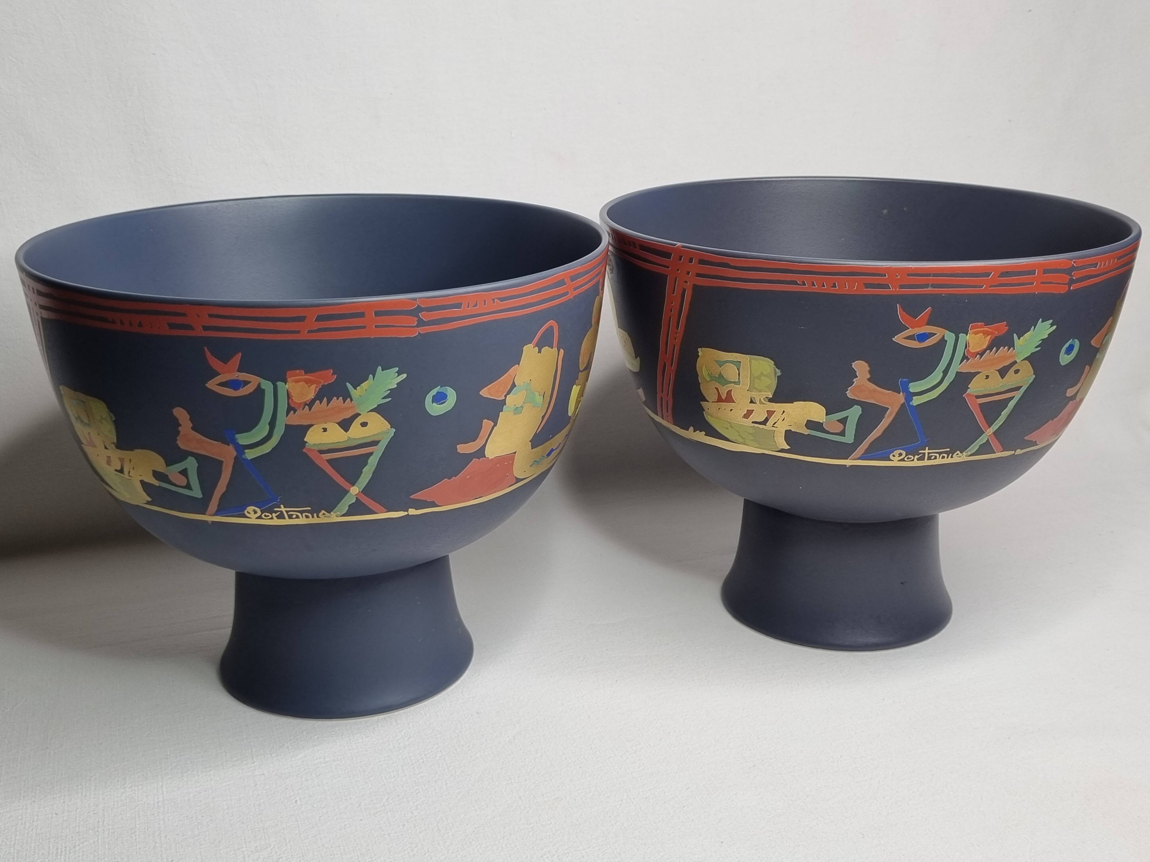 Pair of Rosenthal Liguria bowls by Gilbert Portanier, 1970s, 26 cm