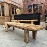 Old 19th century workbench transformed into a bench