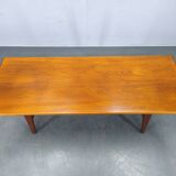 Danish Mid Century Teak Coffee Table with Shelf, 1960s