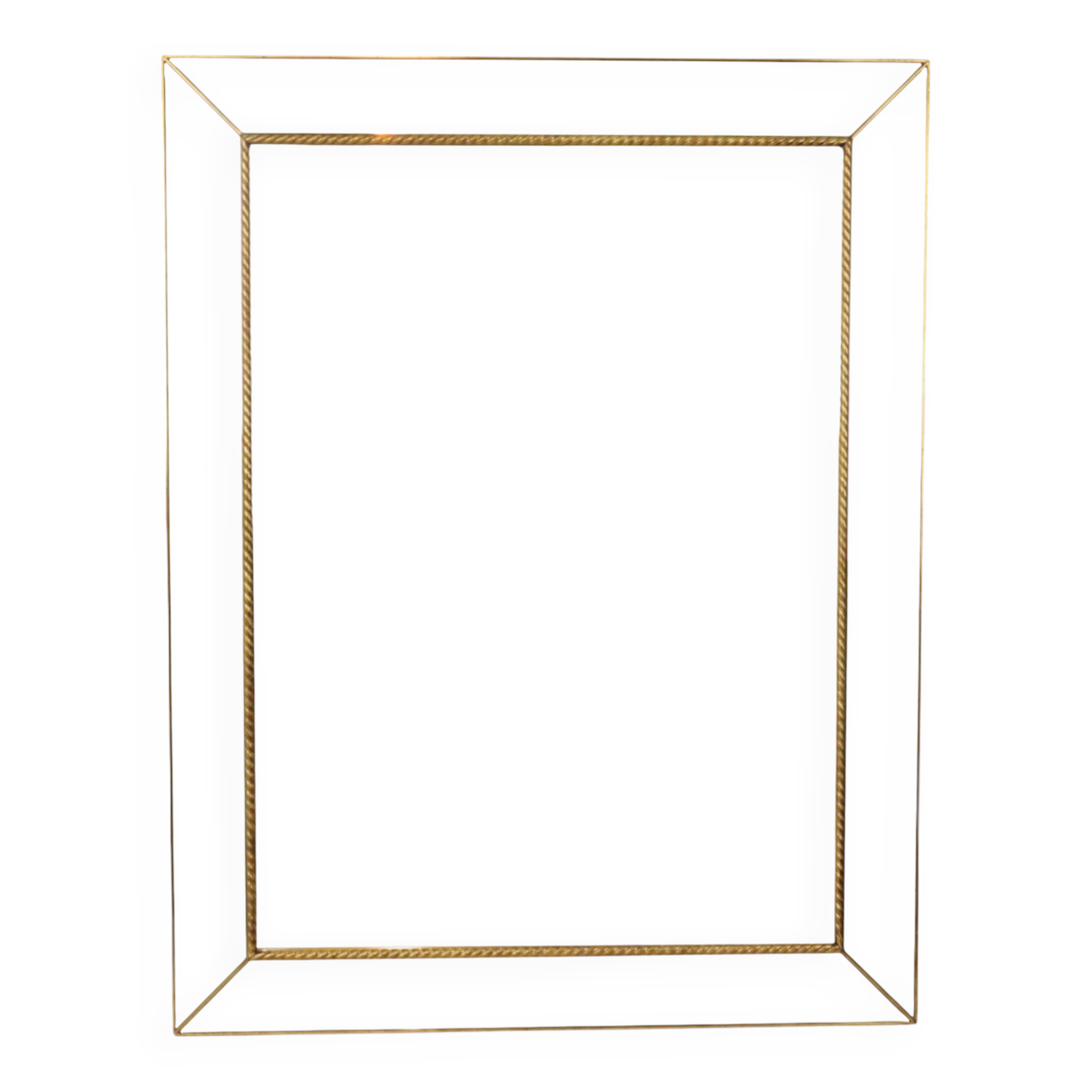 Deknudt Hollywood Regency Faceted XL Vintage Mirror 112 cm