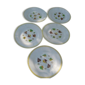 Set de 5 assiettes dessert Digoin modèle sirocco