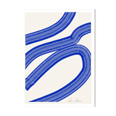 Abstract blue lines giclee print