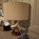 Vintage ram's horn living room lamp