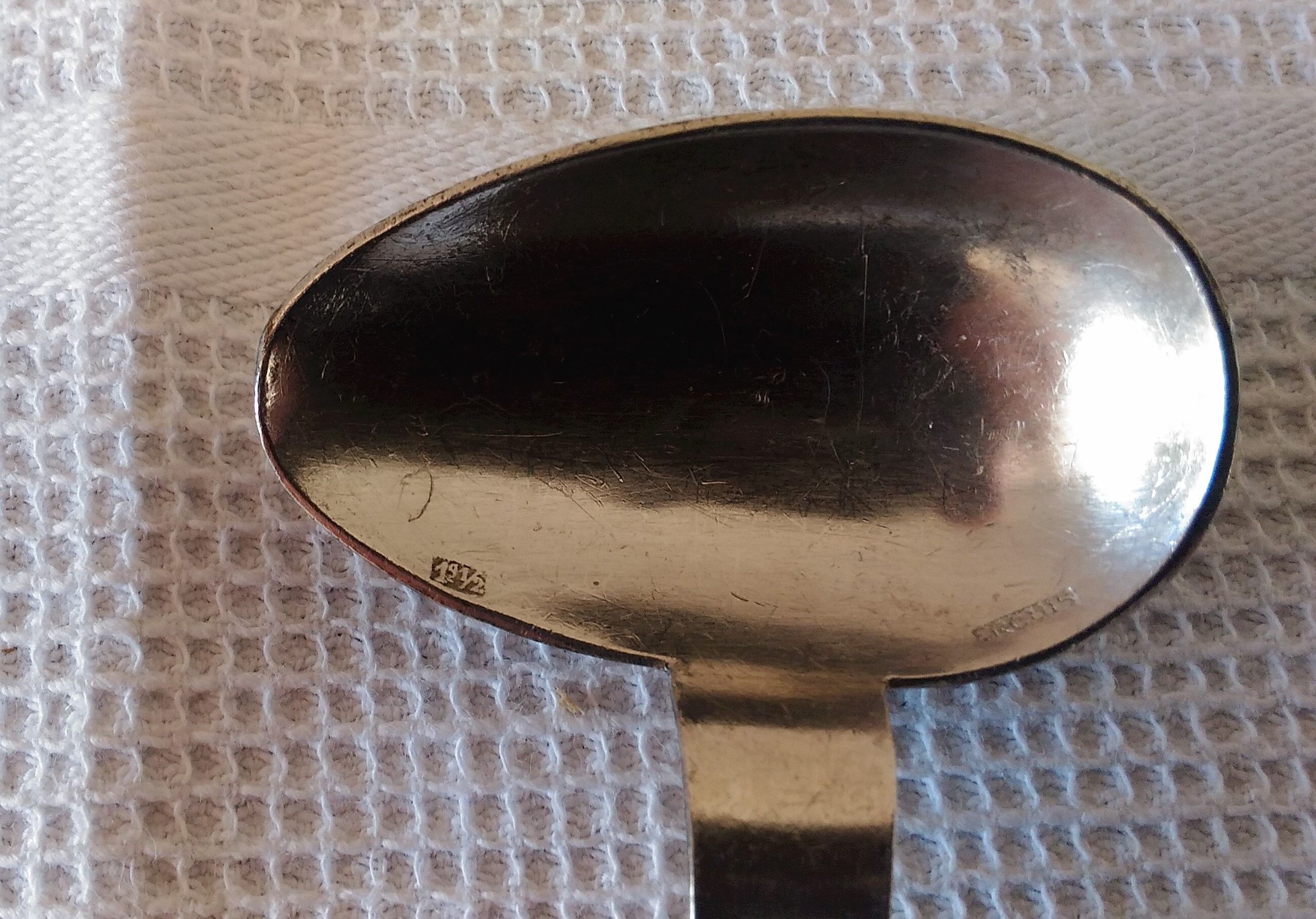 Silver metal Ercuis baby spoon