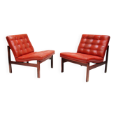 Deux fauteuils de salon danois en palissandre par Ole Knudsen pour France & Son