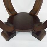 Table, round Art Deco side table in Mahogany, 1930s