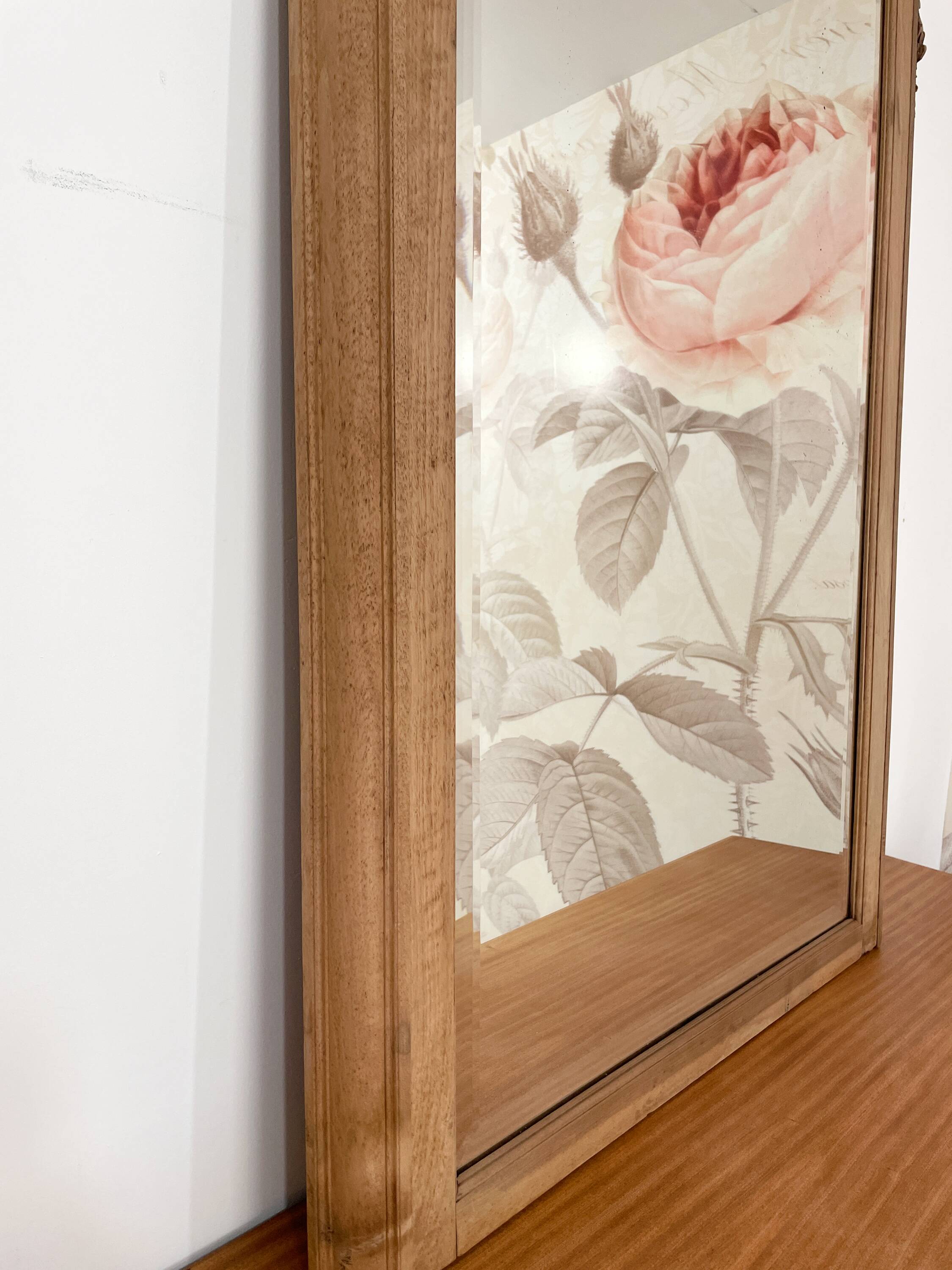 Large antique carved wooden mirror – Louis XV style – 140 x 90 cm