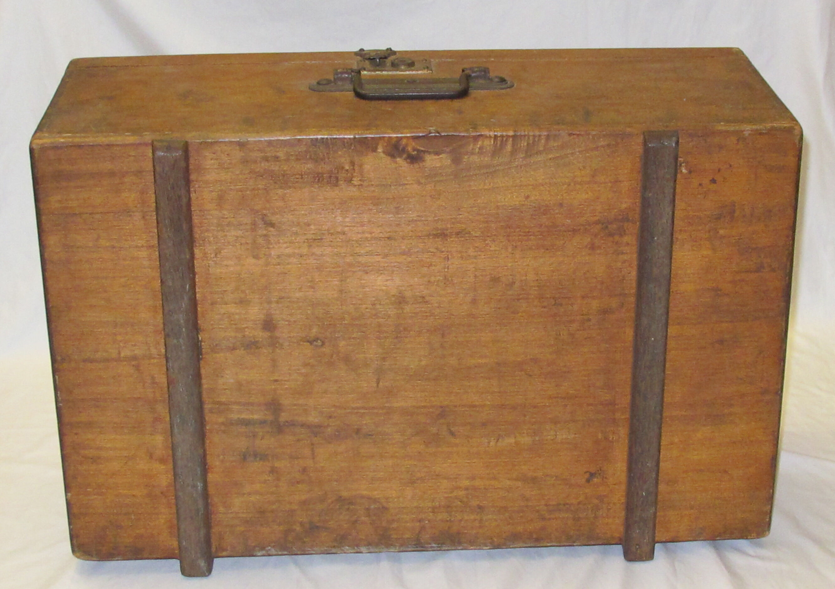 Old wooden suitcase
