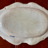 Plat oblong faience XVIIIe - camaieu bleu