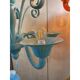 Italian Light Blue Murano Style Glass Chandelier