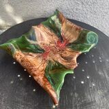 Vintage vallauris style glazed ceramic fruit cup