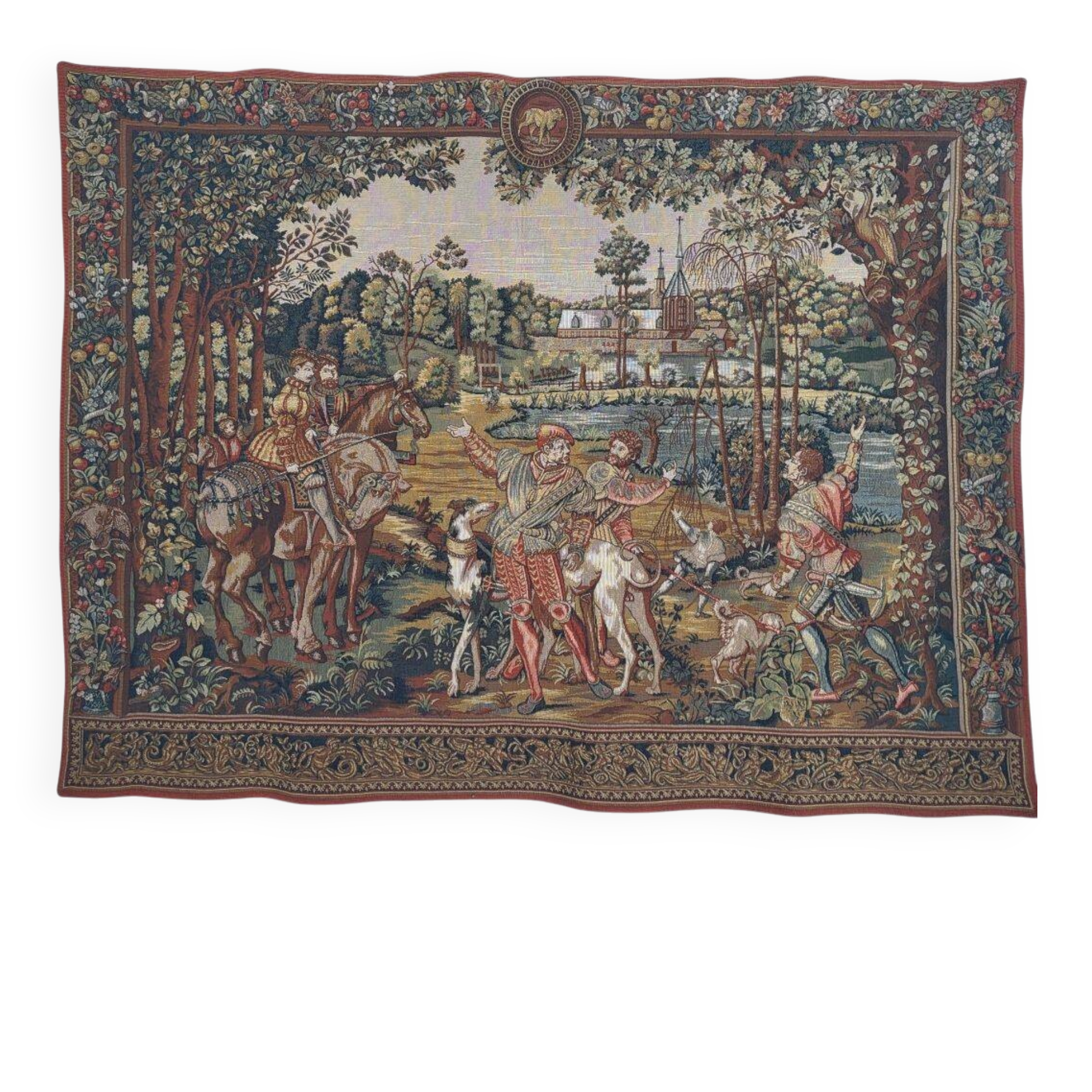 Vintage Tapestry Aubusson Style Made in France with Label