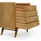 Vintage dresser 1950 solid wood compass feet