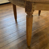 Oak table with fluted legs