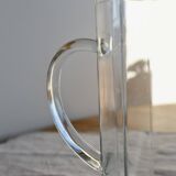 Vintage octagonal clear glass pitcher