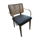 Canenage chair with armrests caviar fabric