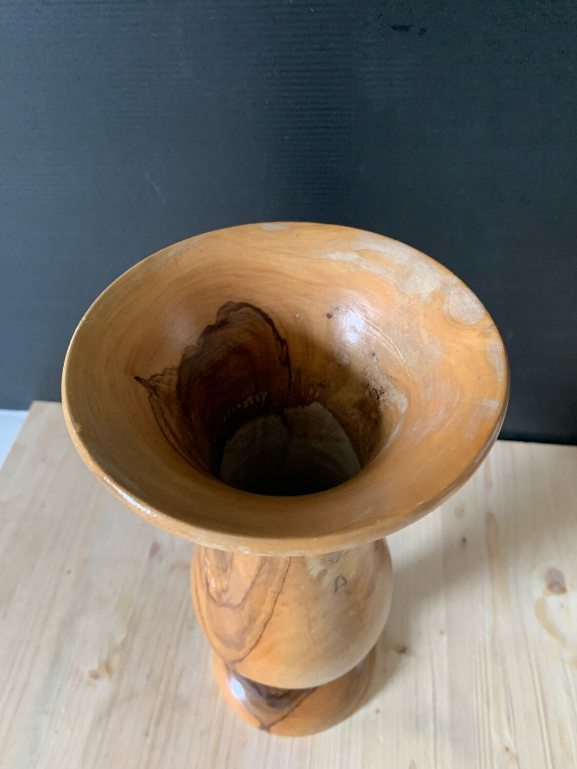 Wooden vase