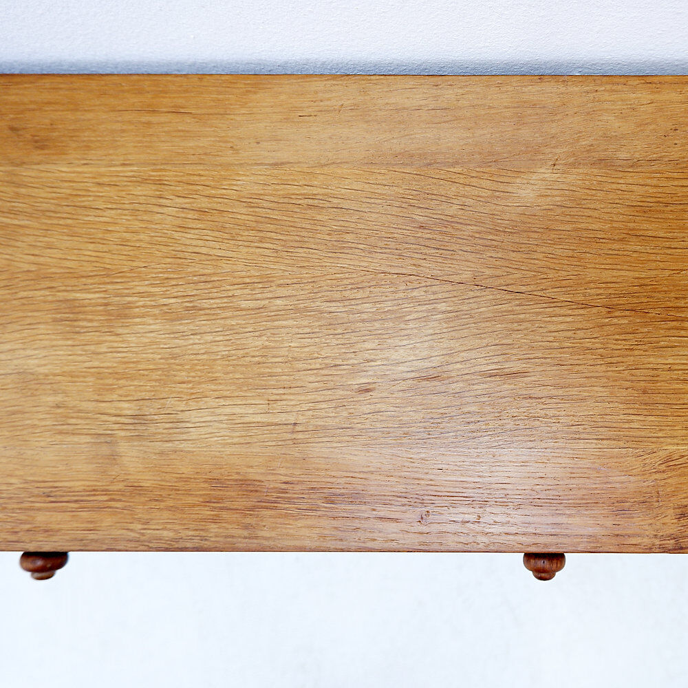 Oak console by Guillerme et Chambron, 1950s/60s.