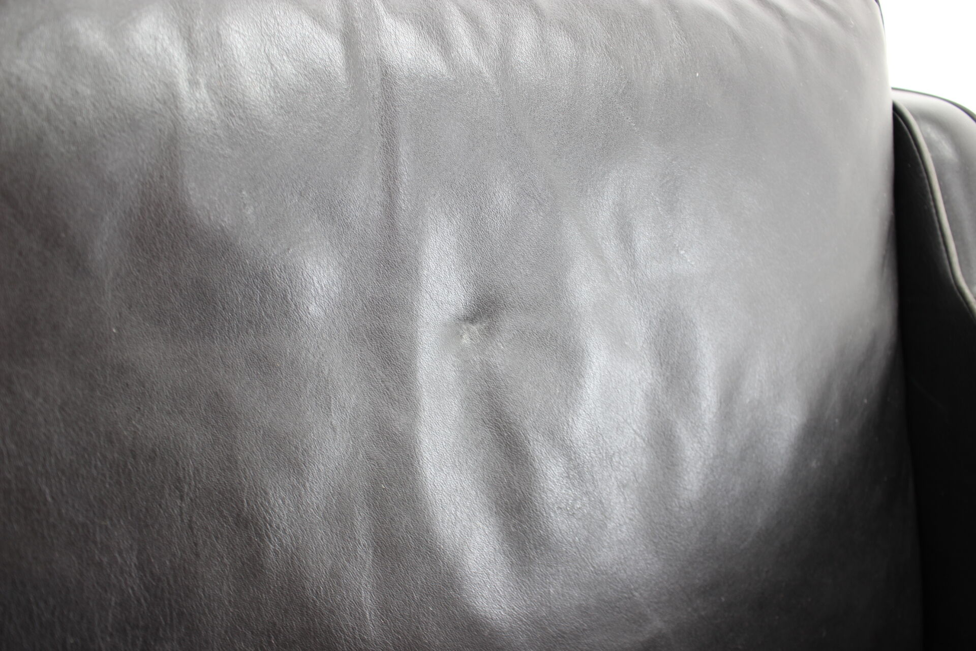 1980s Black Leather 3-Seater Sofa by Stouby, Denmark