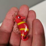 Six small Murano Seahorses in glass.