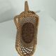 Fluted wicker bottle holder