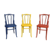 Lot de 3 anciennes chaises Japy Frères en bois des années 1940/1950