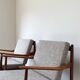 Two Vintage Danish Teak Wooden Armchairs