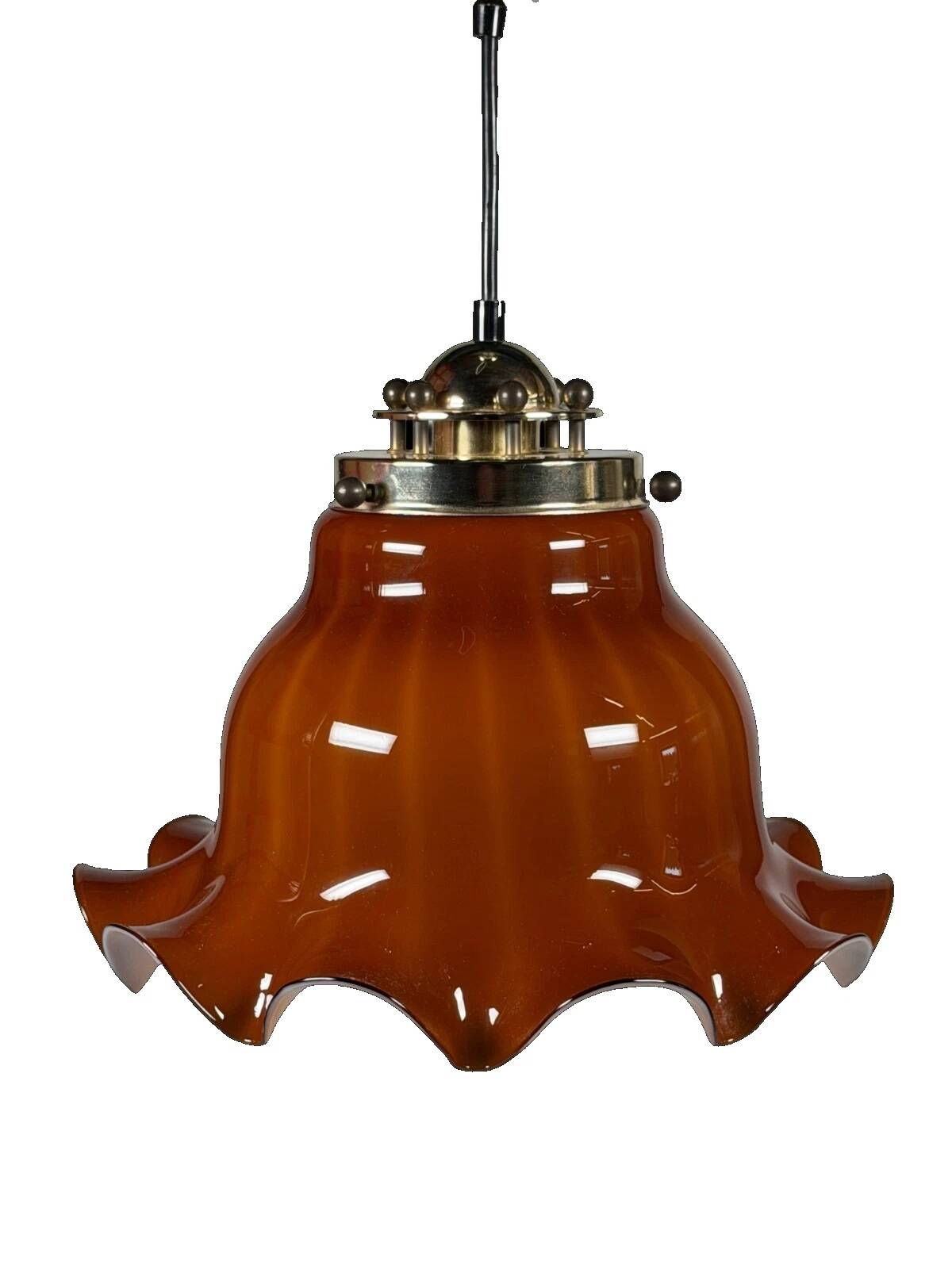 60s 70s Peill & Putzler Germany Ceiling Light Glass Space Age Design