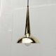 Danish mid-century brass cone pendant lamps, 1950s, set of 2.