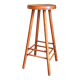 Vintage solid blond wood bar stool