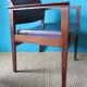 Pair of armchairs in Rio rosewood and plum leather, Denmark 1960