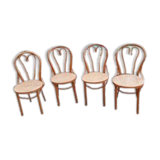 4 tanned bistro chairs