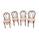4 tanned bistro chairs