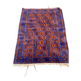 Persian wool rug in burgundy blue 130x85