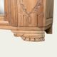 Art Deco wardrobe with bevelled mirror in solid raw walnut.