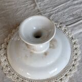 Vintage iron earth compote dish Boch La Louvière - Orange decor