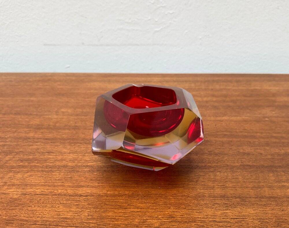 Vintage Italian Sommerso glass candlestick or ashtray