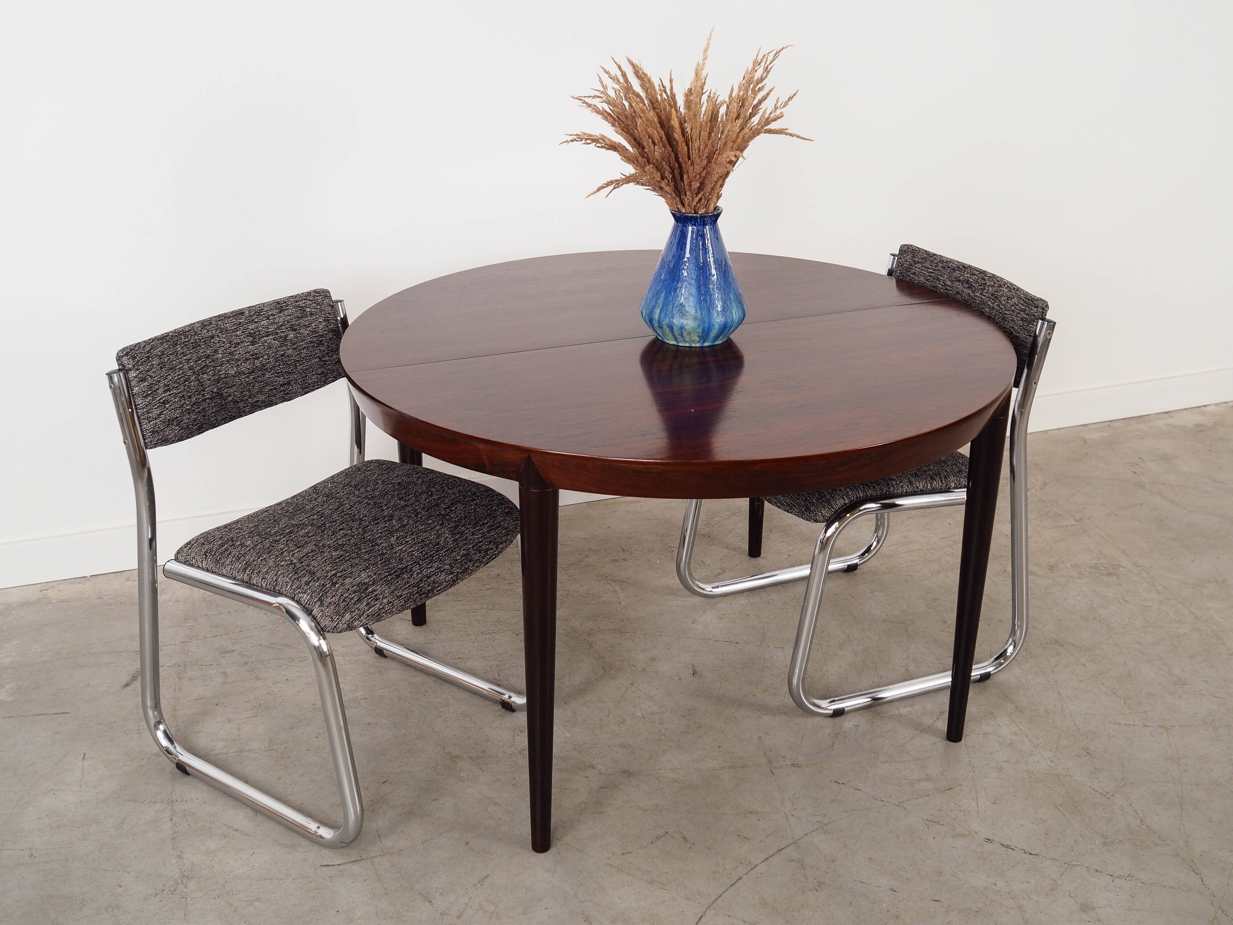 Round rosewood table, Danish design, 1960s, designer: Severin Hansen