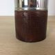 Vase rouleau acier chromé et simili cuir