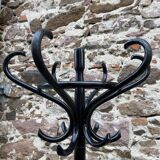 Antique French Art Deco Parrot Coat Rack Curved Wood