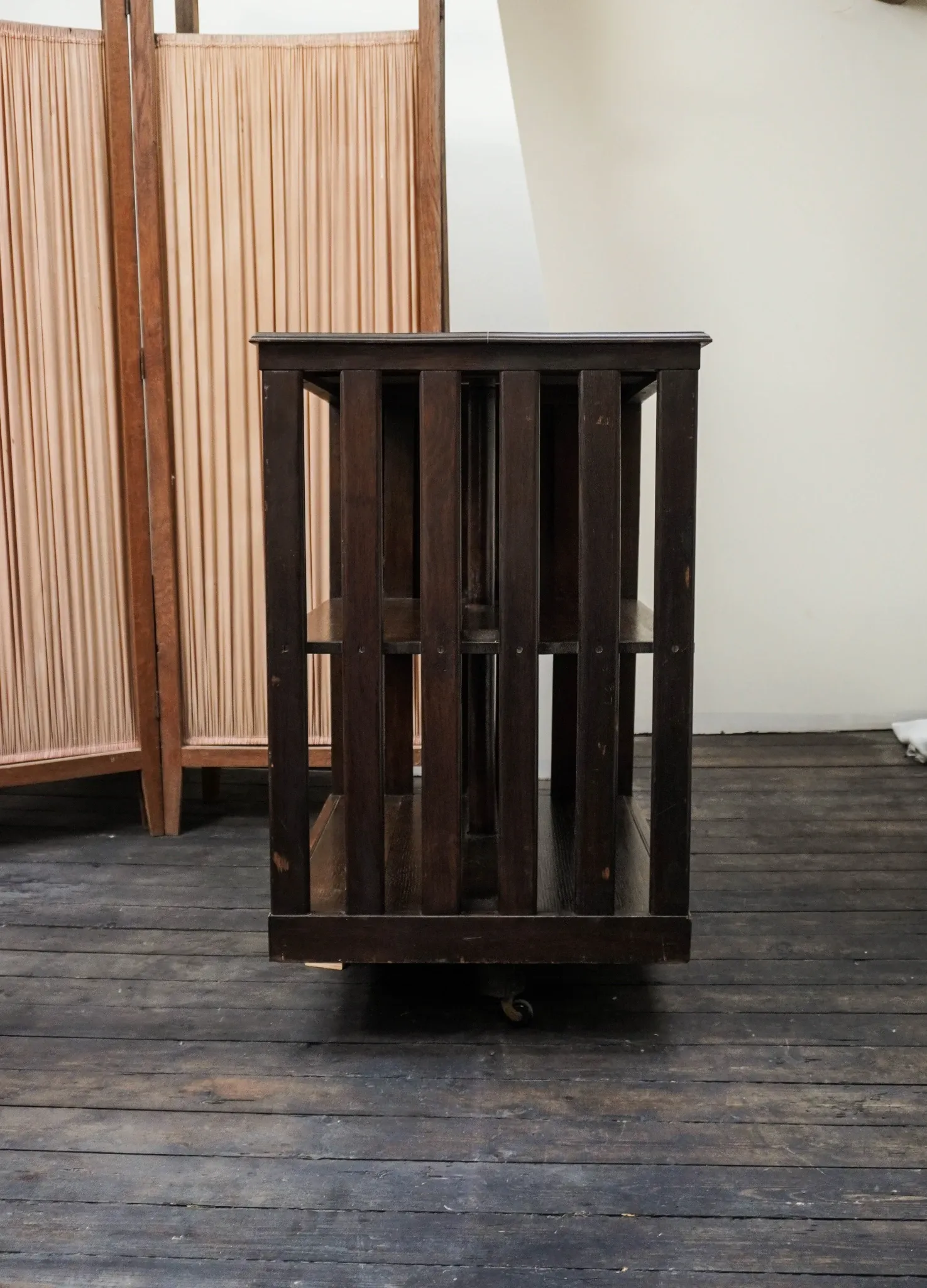 Old wooden revolving library