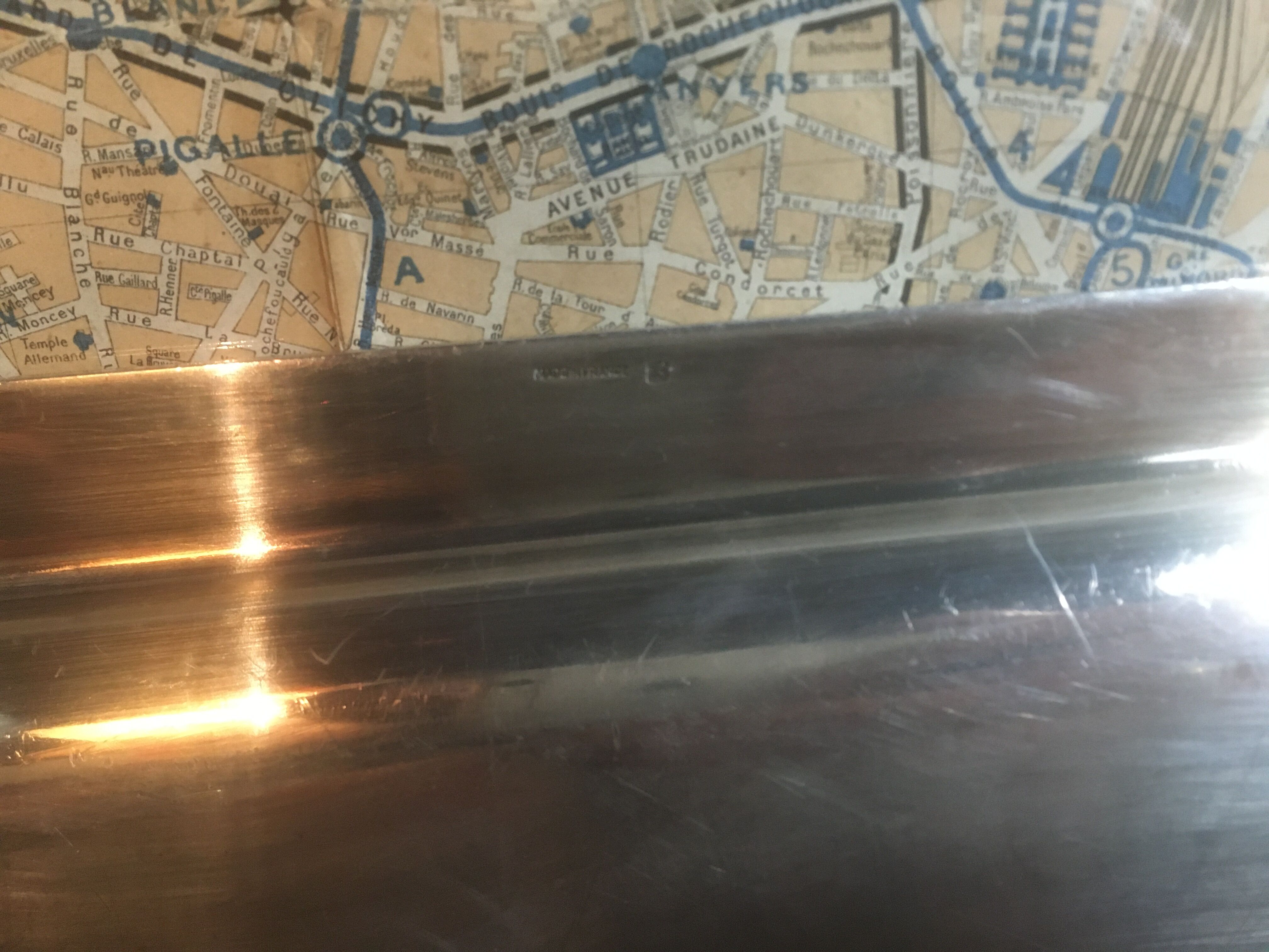Silver metal service tray 80s