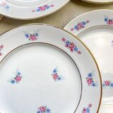 6 small vintage floral porcelain plates - Salins