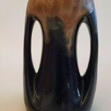 Vase à anses grès céramique émaillée Denbac art déco