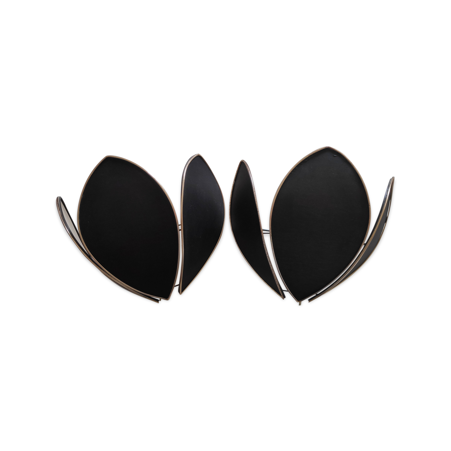 Black and gold wall lamps