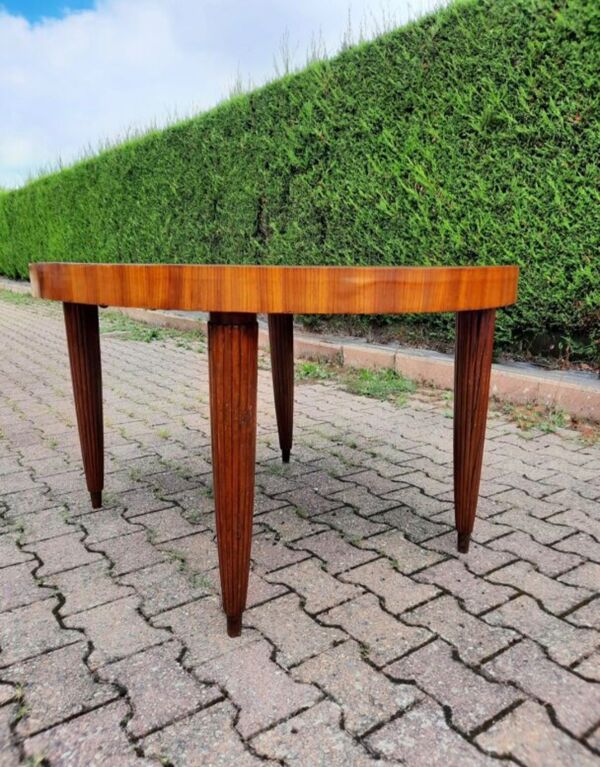 Table ovale en merisier et zébrano